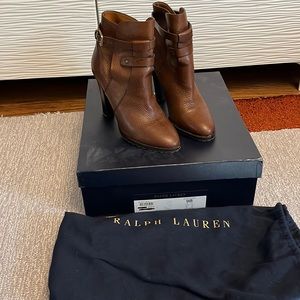 Ralph Lauren Monira dark brown leather boots Women’s size 9